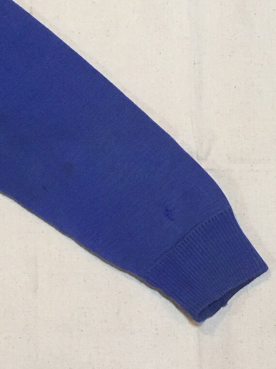 vintage 20s italia zip up mock neck blue cardigan… - image 3