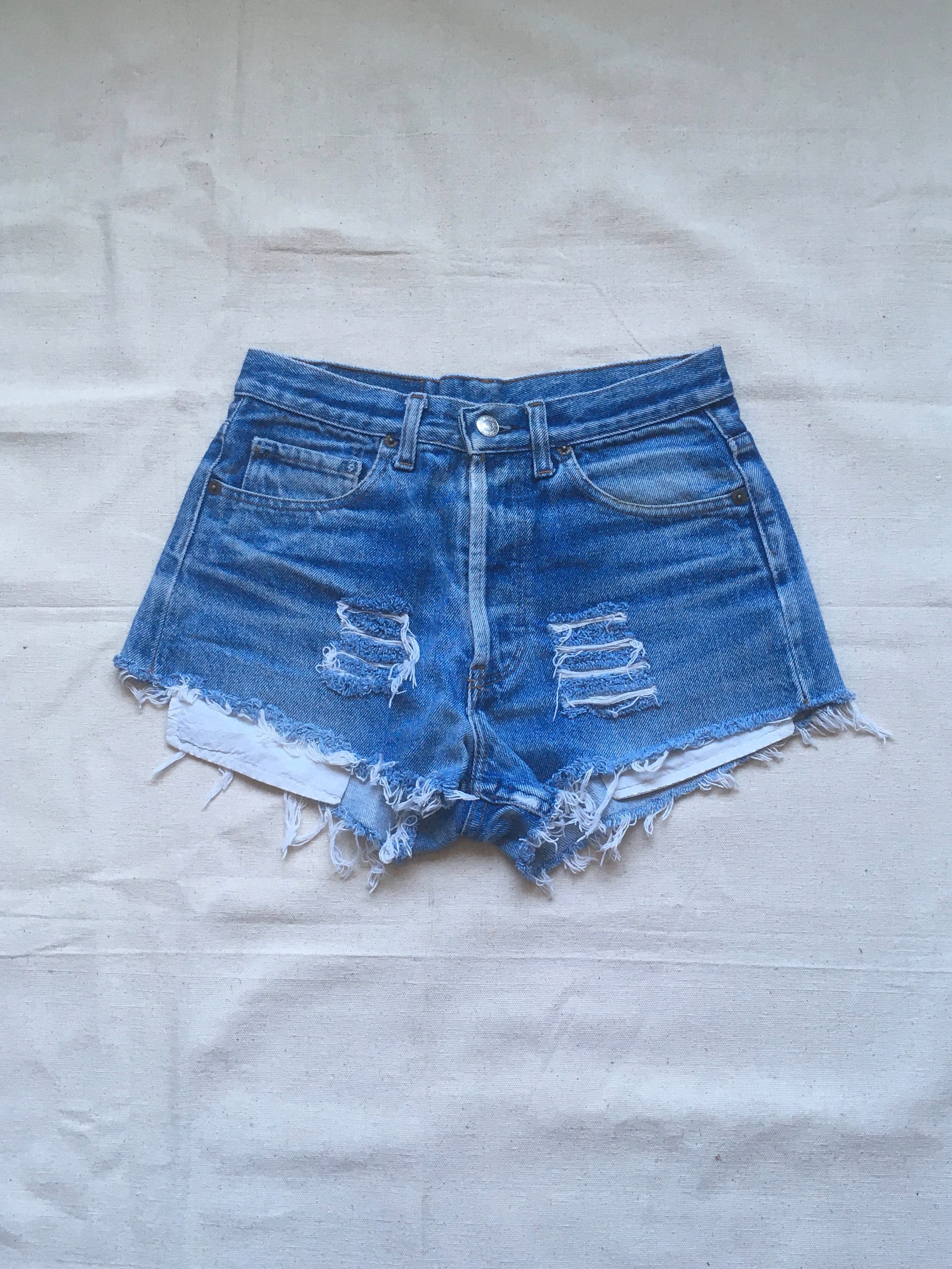 Vintage 90s Levis 501xx Made in Usa Denim 4 Button Fly Cut Offs