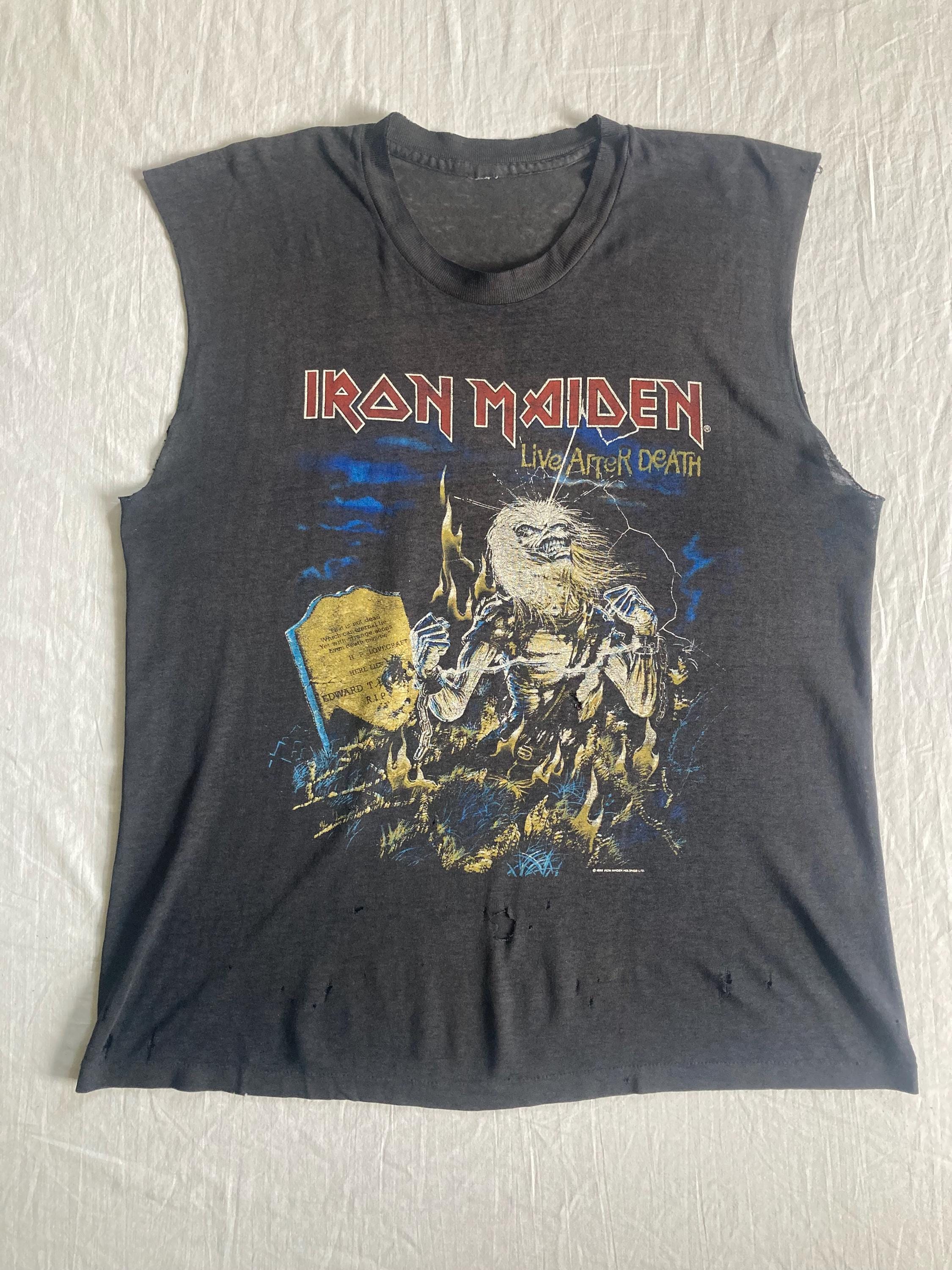 ヴィンテージ 80年代 アイアン・メイデン Tシャツ ライブ・アフター