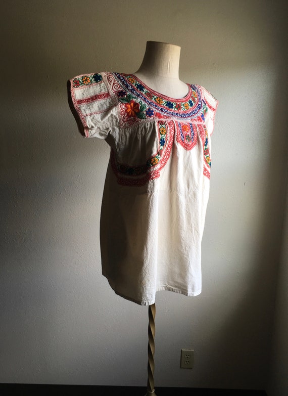 vintage handmade embroidered Zapotec Oaxaca Guilo… - image 2