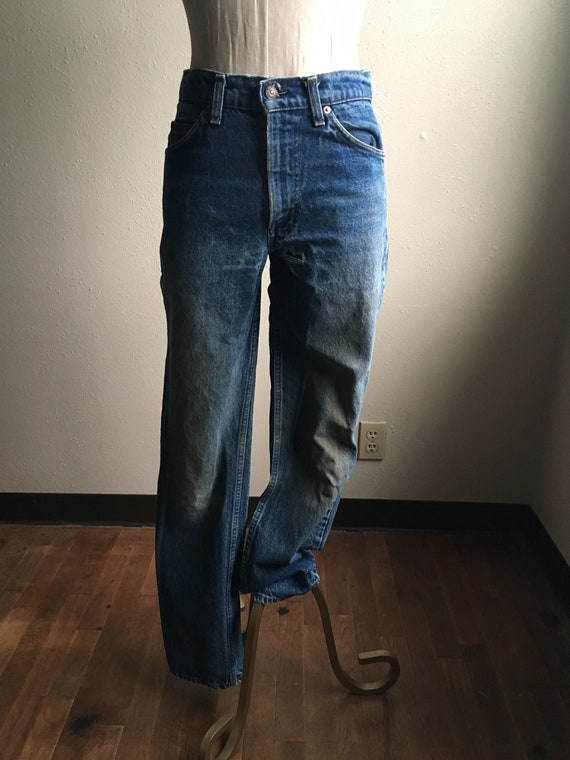 Jeans vintage anni 80 levis 509 zip fly vita alta blu made in usa 30 x 33 Etsy Italia