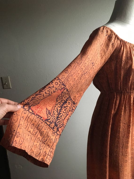 60s/70s India Imports of Rhode Island Block Print Maxi Dress main image 0