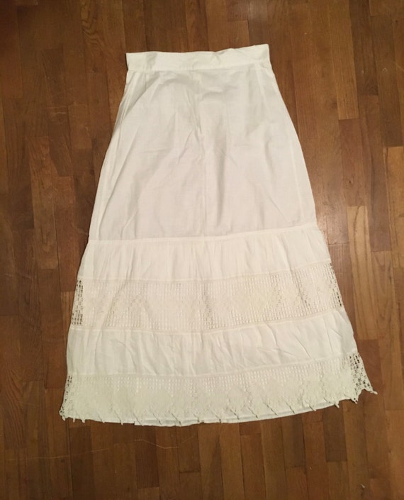 Vintage 1890s antique white cotton Edwardian ruffle petticoat | Etsy