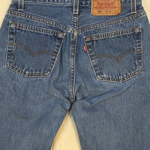 vintage 90s levis 501 made in USA blue jeans 27 x 30 image 7