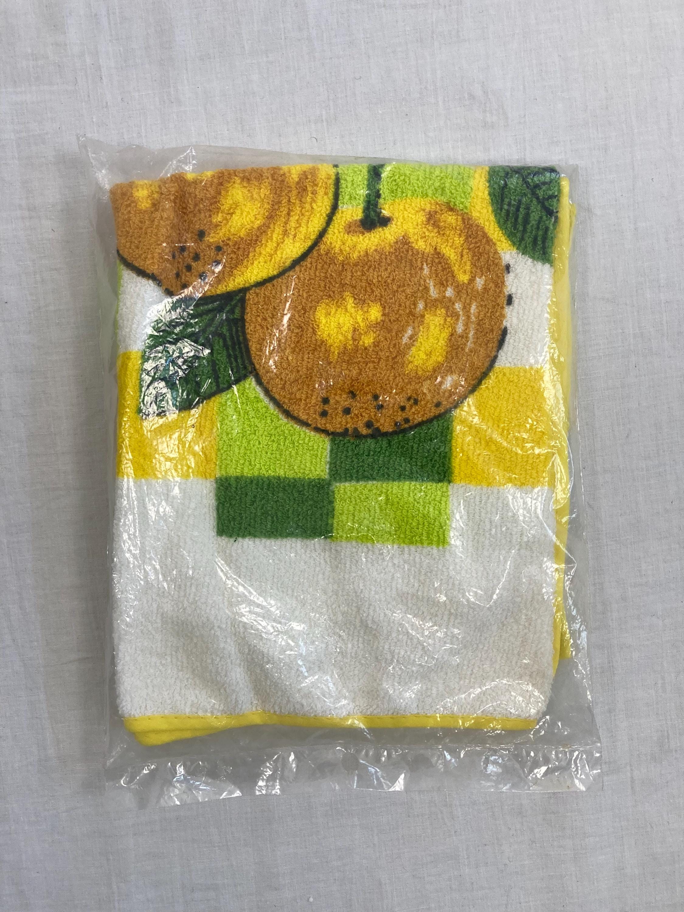 Vintage 60s Terry Cloth Apron Nos Morgan Jones Cotton Fruit - Etsy