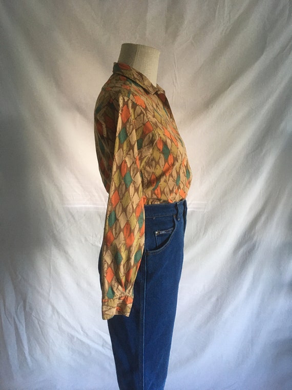 vintage 50s womens wash and wear cotton fall colo… - image 4