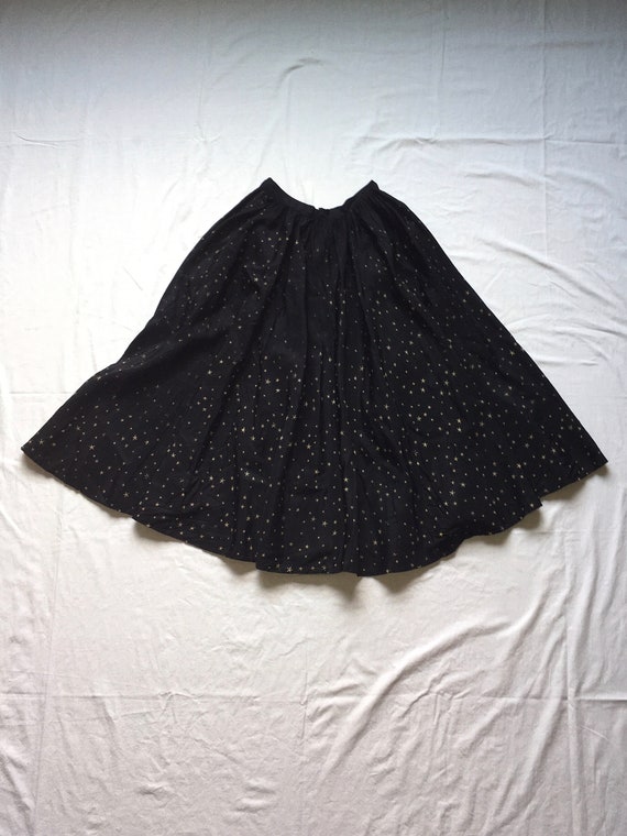 vintage 40s handmade black pinwheel metallic golde