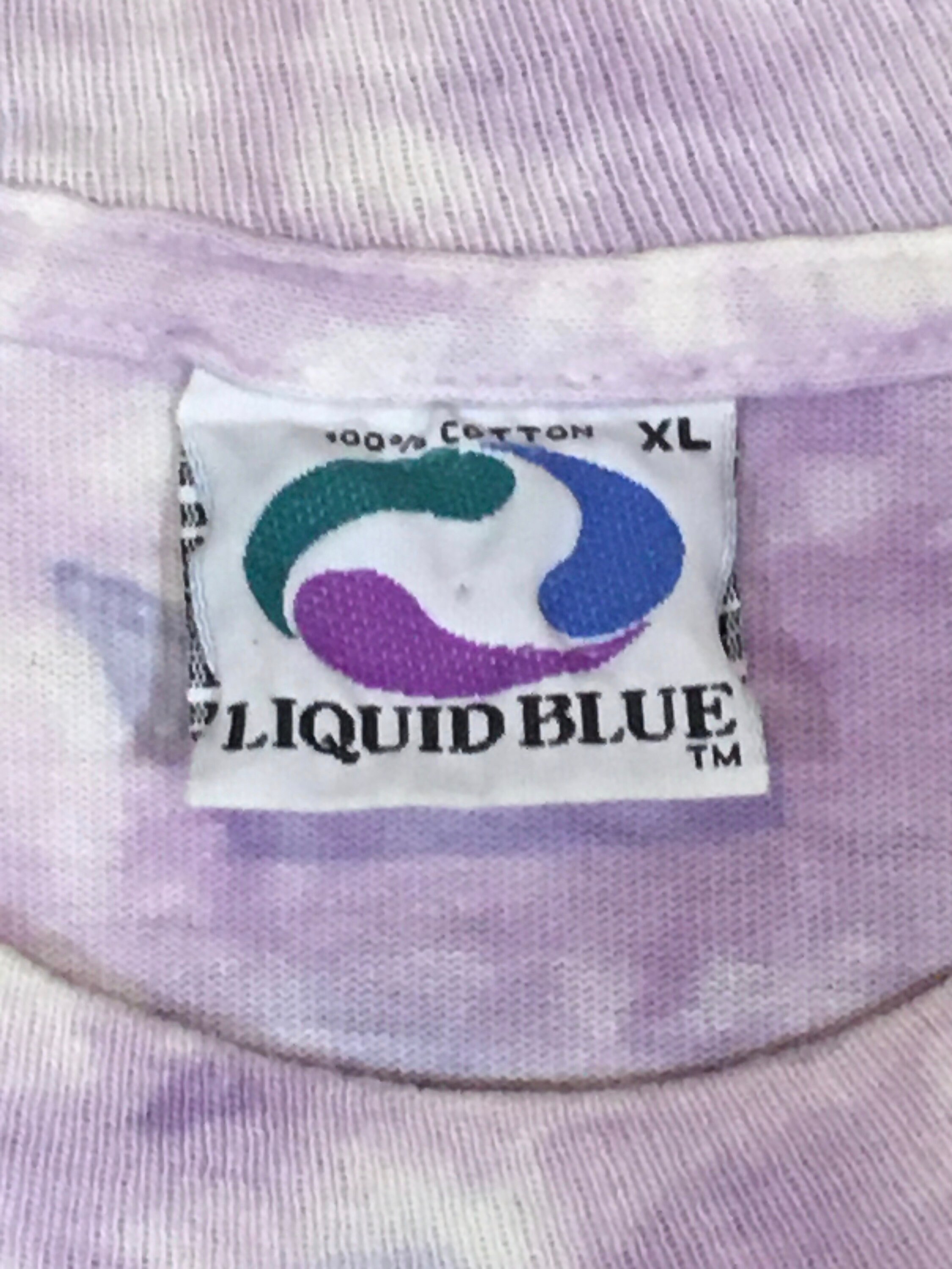 Vintage 90s 1993 Grateful Dead Ship of Fools Tie Dye Liquid Blue T