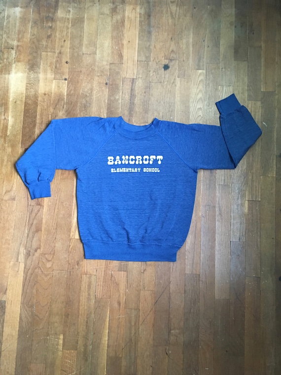 vintage 70s bancroft elementary school raglan swea