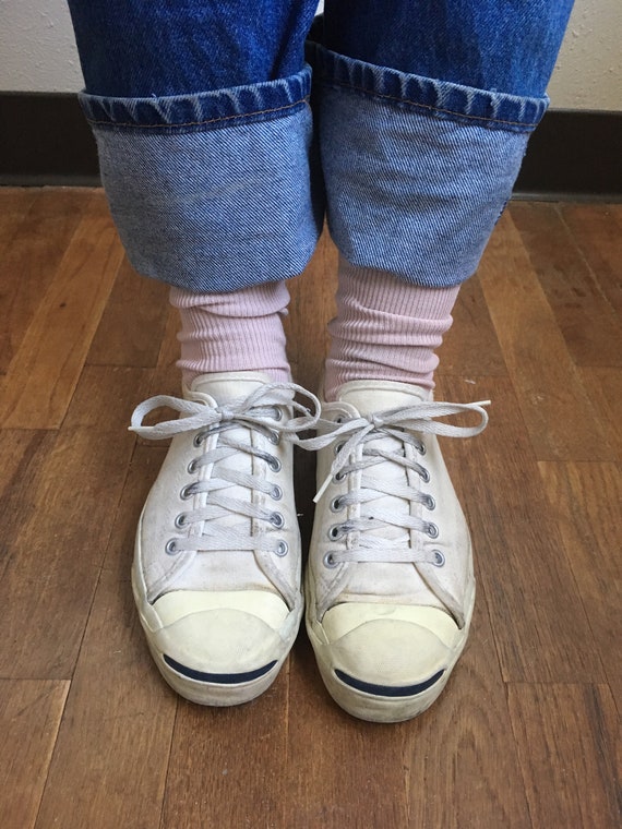 Vintage Jack Purcell Converse White Canvas Sneakers Made in - Etsy