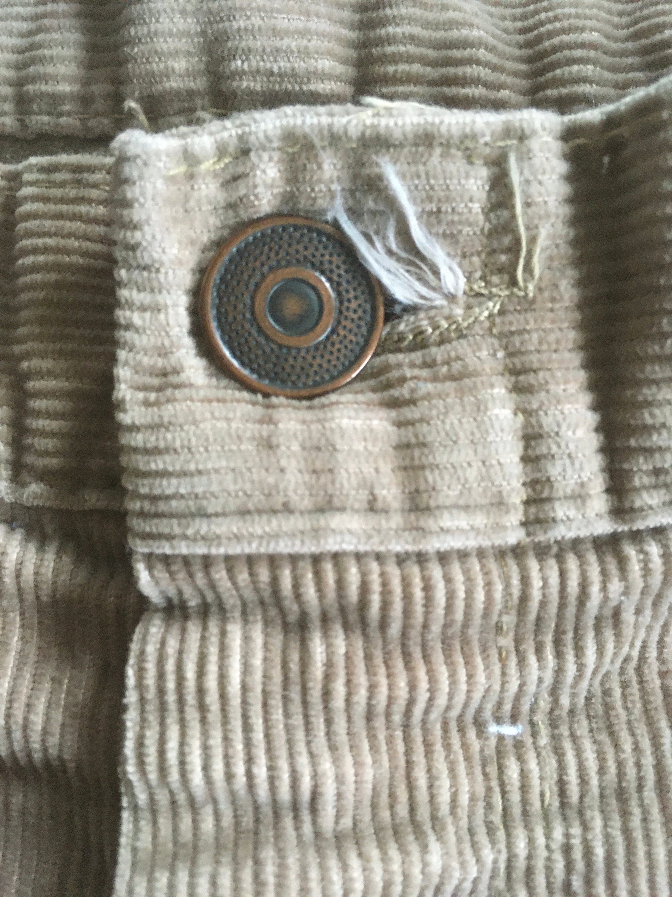 Vintage 70s Tan Corduroy Pants W34 Trousers Cords Talon