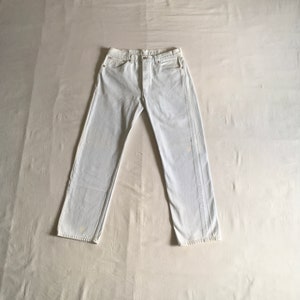 vintage levis 501 made in usa gebleichte blue jeans 33 x 29 high waist knopffliege denim freund wedgie grunge