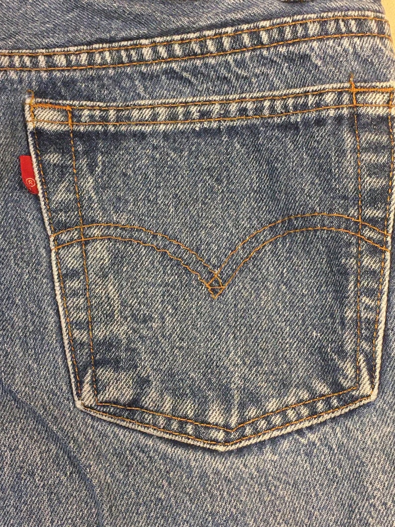 vintage levis 501 made in usa blue jeans 28 / 29 x 26 1/2 image 10