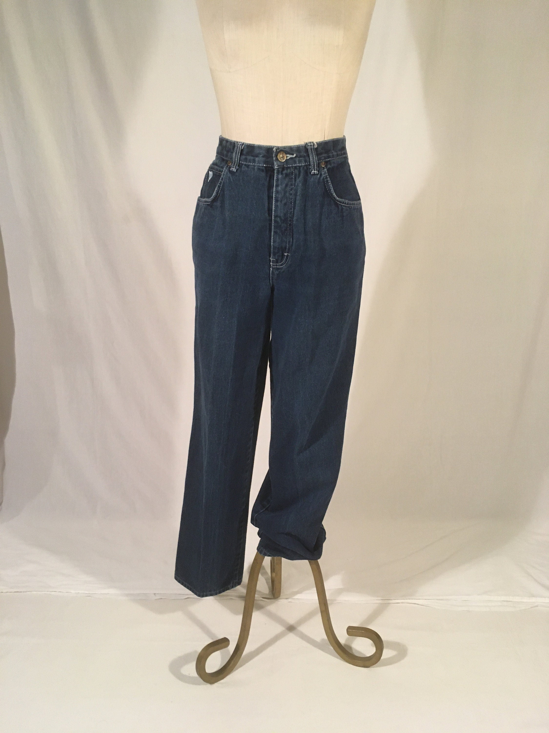 Vintage 80s Normandee Rose High Waist Zip Fly Relaxed Fit Tapered