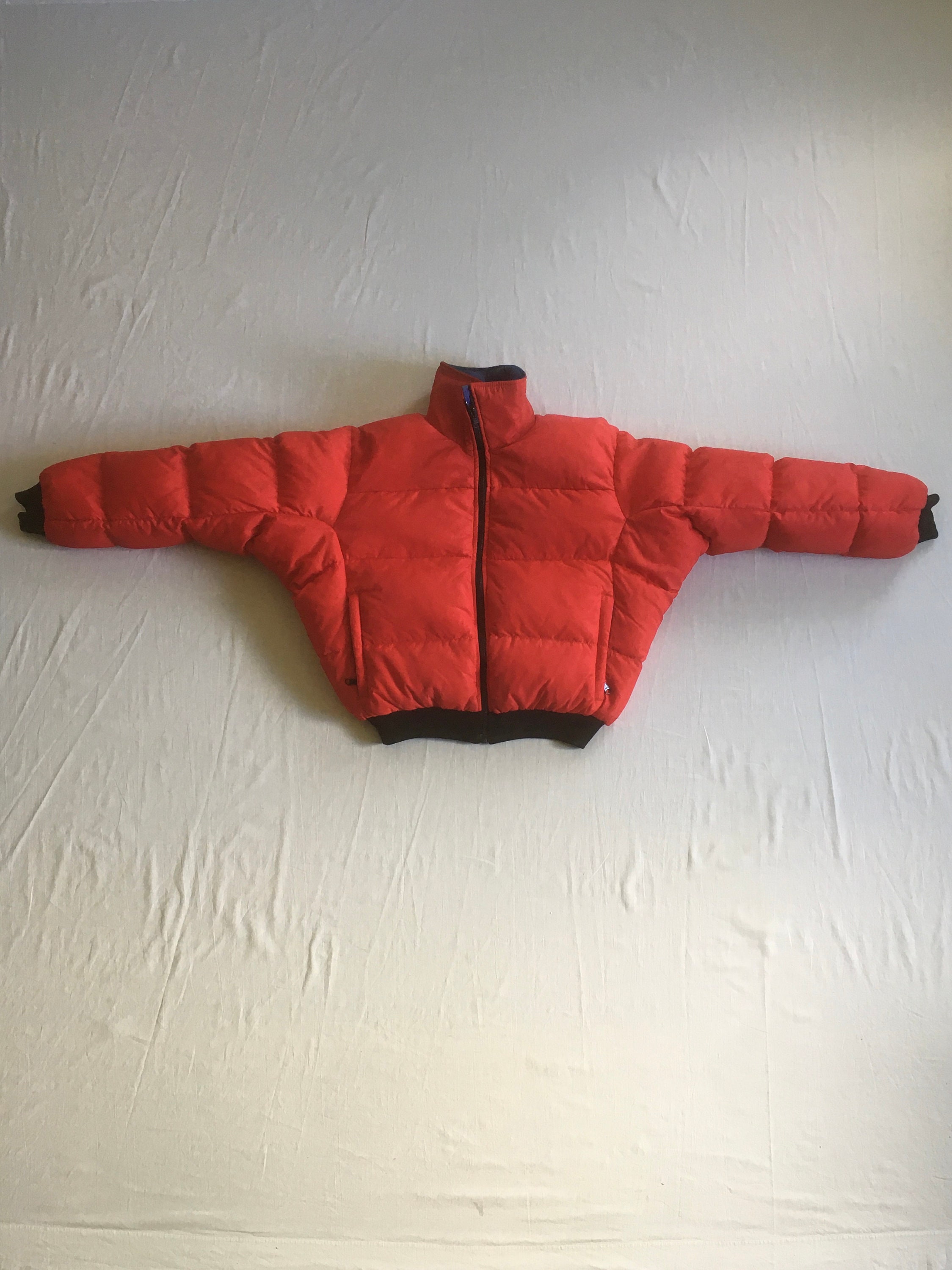 Vintage 90s Reversible Down Puffer Jacket Bomber Columbia