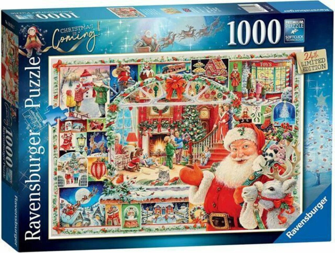 Puzzle Ravensburger 100 Pièces - Le Traineau Du Père Noël, Jeu Éducatif Enfant