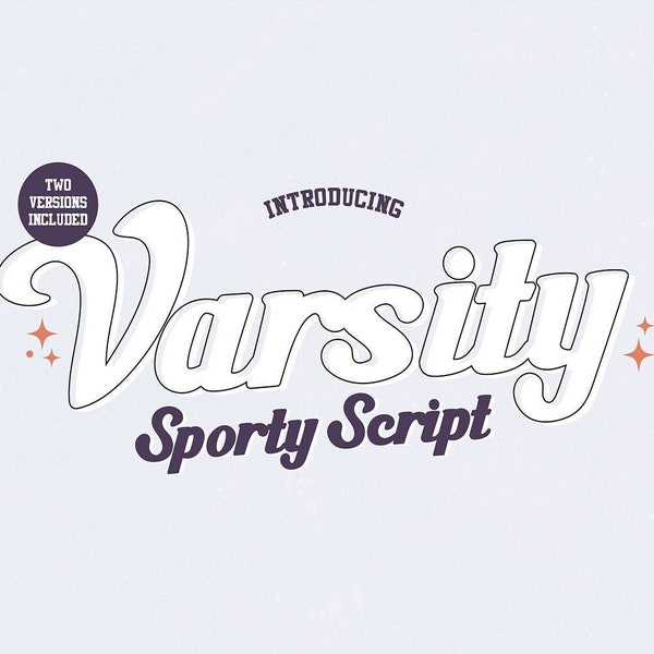 INSTANT .OTF DOWNLOAD "Varsity" bold sports script font, college font, cheer font, sporty font, baseball font, football font, jersey font