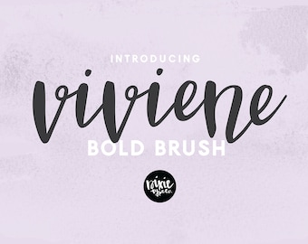 INSTANT .OTF DOWNLOAD "Viviene Bold Brush" font file, .otf file, script, bold brush script font, wedding font, hand lettered brush font