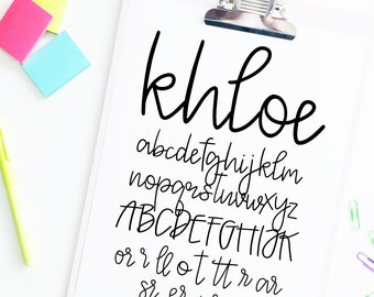 Svg Font Instant Download Khloe Letter Set Svg Script Cut File Cursive Font Svg Font Hand Lettered Font Brush Font Script Svg Dxf 25145 Free Svg Fonts High Quality For Your Designs