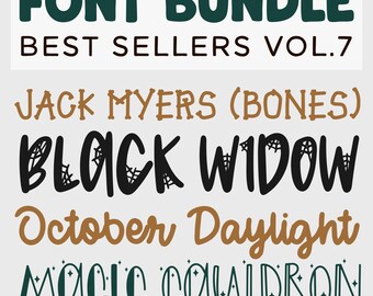 Halloween Best Sellers Font Bundle, spooky fonts, autumn/fall font bundle, October fonts, Cricut, Halloween font bundle