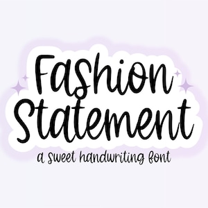 Instant .OTF lettertype "Fashion Statement" penseellettertype, schattige lettertypen, penseelpenlettertypen, handgeschreven, cricut, girly lettertypen, reproductielettertypen, springerig