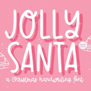 Christmas Font &quot;Jolly Santa&quot; Christmas Handwriting Font, cute Christmas font, christmas card, decor, rustic, vintage, procreate fonts xmas