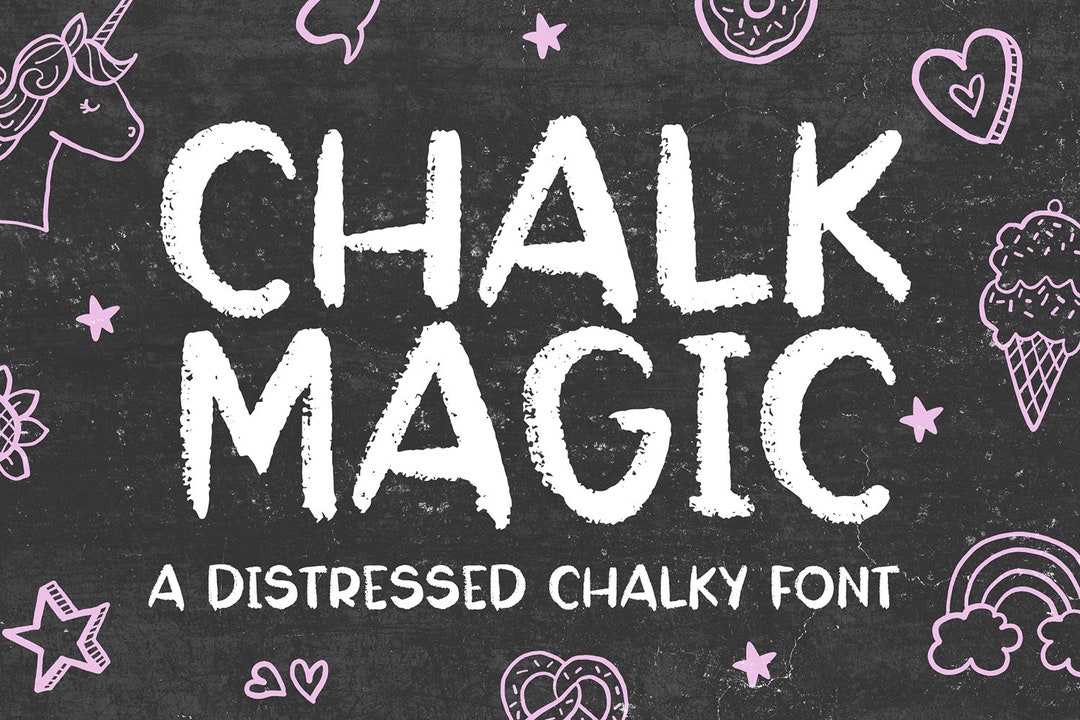 Instant .OTF Font chalk Magic School Chalkboard Font, Teacher Fonts