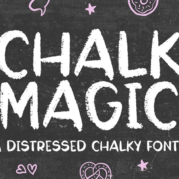 Instant .OTF Font "Chalk Magic" school chalkboard font, teacher fonts, school font, kindergarten, handwritten, kid, cricut font, school svg