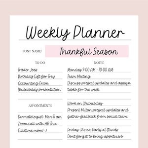 The ESSENTIAL Digital Planner Handwriting Font Bundle Vol. 1, Font ...