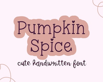 Instant .OTF "Pumpkin Spice" cute serif planner font, goodnotes, handwriting, digital planner, planning, autumn, fall, notebook, cricut