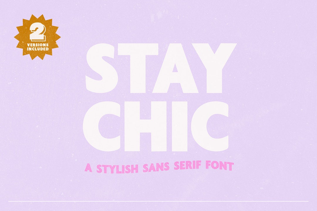 Instant .OTF Font stay Chic a Modern Bold Display Font, Sans Serif