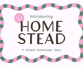 Homestead Font, Handmade Sans Bold Display Font (.OTF)