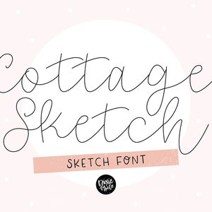 INSTANT .OTF and SVG Font Download cottage Sketch Sketch Font, Script ...