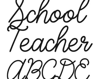 INSTANT .OTF DOWNLOAD "School Teacher" a cursive script font, goodnotes, canva fonts, back to school