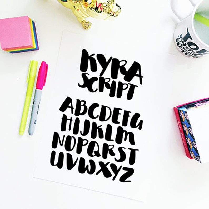 Download NEW Letter Set BUNDLE-INSTANT download four brush fonts in svg | Etsy