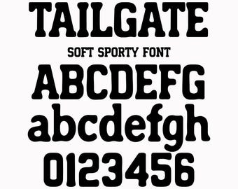 INSTANT .OTF DOWNLOAD "Tailgate" a chunky bold sports font, football, block, varsity, collegiate