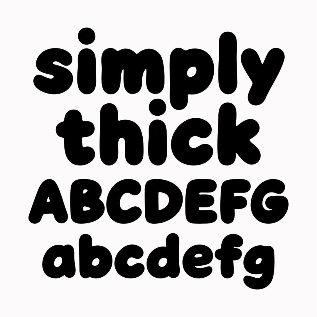 Simple Thick Script Font INSTANT .OTF DOWNLOAD