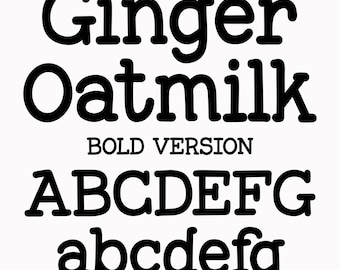 INSTANT .OTF DOWNLOAD "Ginger Oatmilk Bold" a cute swirly handwriting notebook font, planner, goodnotes fonts, digital planning, feminine