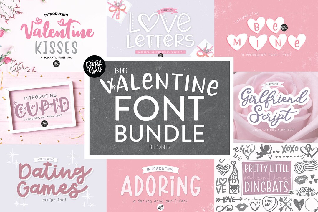 thumbnail image 2 of Valentine Font By Artkenza · Creative Fabrica 2 of 9