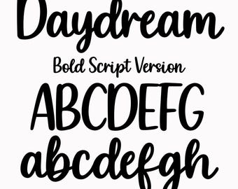 INSTANT .OTF DOWNLOAD "Daydream" a brush cursive script font, goodnotes, canva fonts, back to school, procreate