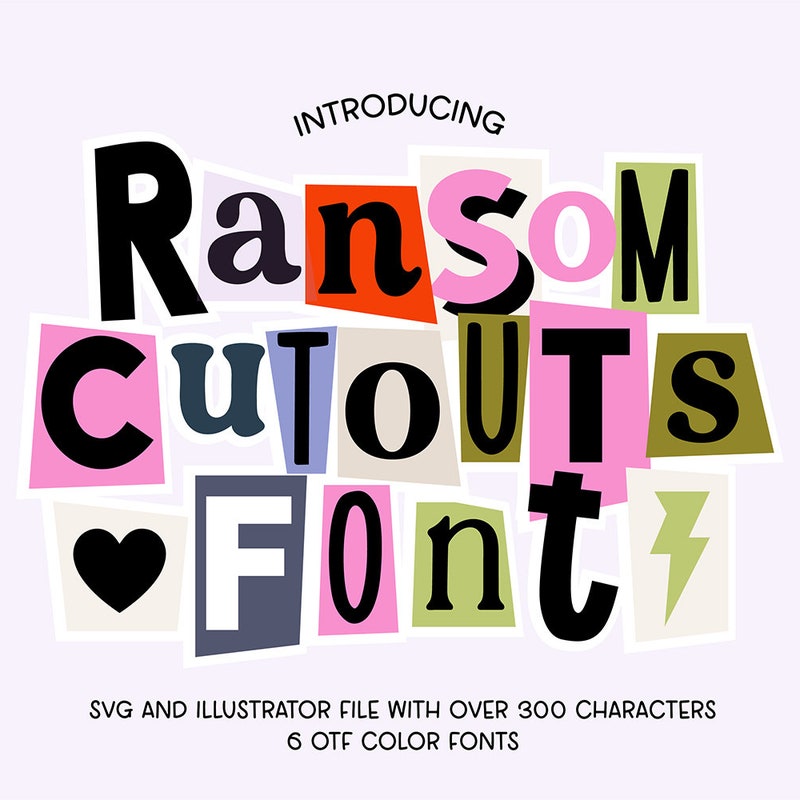 Ransom Note Cricut Font - Etsy