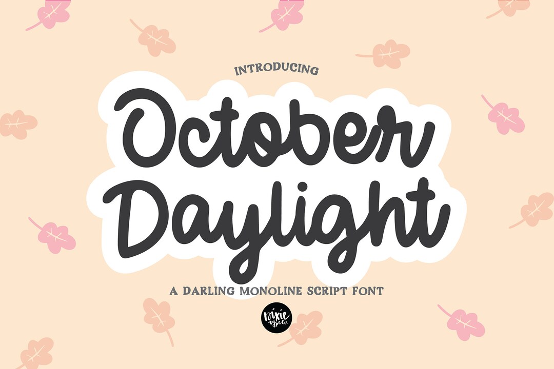 Fancy October Script INSTANT .OTF DOWNLOAD