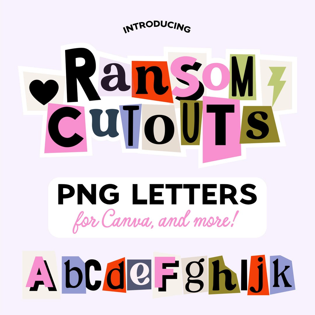 Cute Ransom Cutouts PNG Letters (digital Download) Cute Ransom PNG ...