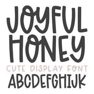 Instant .OTF Font Joyful Honey eine lustige Display-Schrift, Boho-Schriften, fette Schriftarten süße Display-Schriften, Schriftarten procreate, Cricut-Schriften Party, groß Bild 4