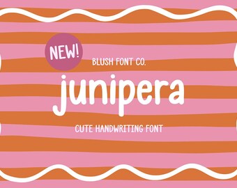Instant .OTF Font "junipera" cute handwriting font, cute fonts, goodnotes fonts, handwritten, digital planner font, canva, cricut
