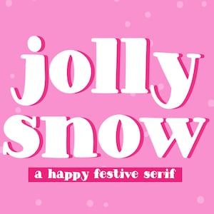 Christmas Font &quot;Jolly Snow&quot; Whimsical Serif Christmas Font, Christmas fonts , christmas party card, decor, playful vintage font handlettered