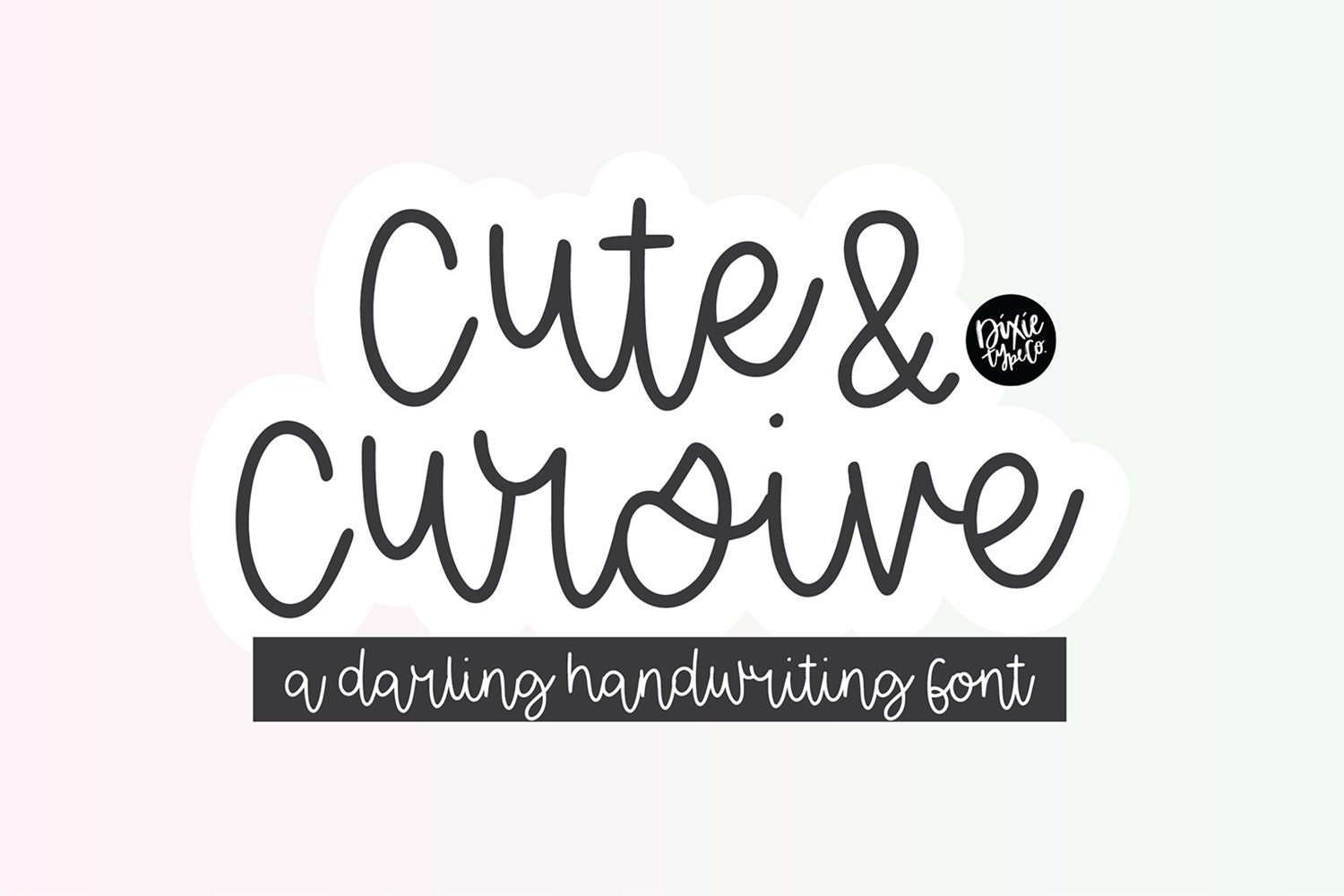 INSTANT .OTF DOWNLOAD cute & Cursive a Delicate Etsy
