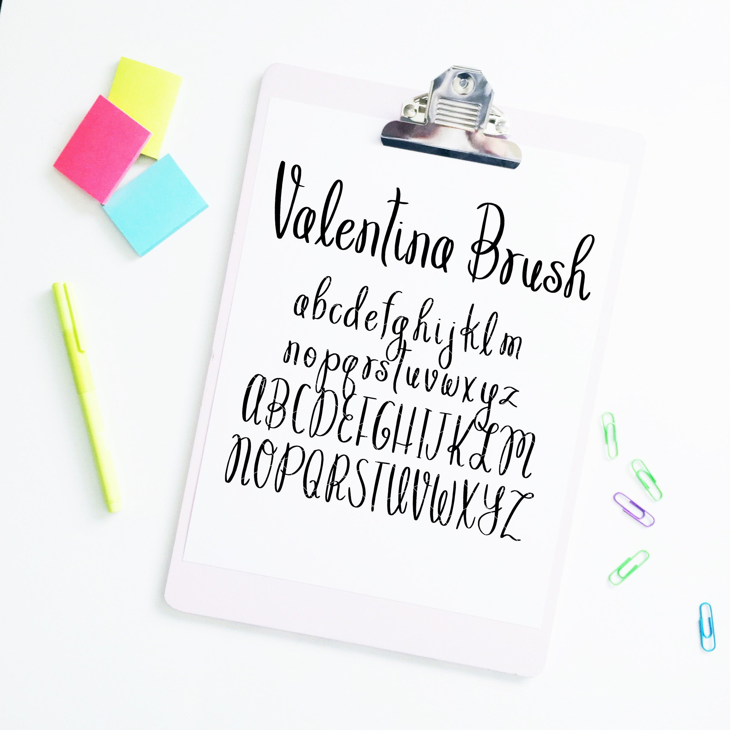 Download Free Svg Font Instant Download Valentina Brush Script Etsy SVG Cut Files