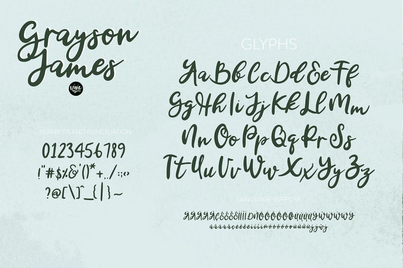 Greyson In Cursive INSTANT .OTF DOWNLOAD