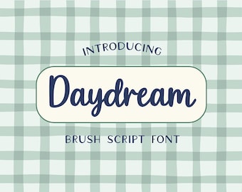 Instant .OTF Font "Daydream Bold" brush font, cute fonts, handwriting script, handwritten, cricut, girly font, procreate font, brush cursive